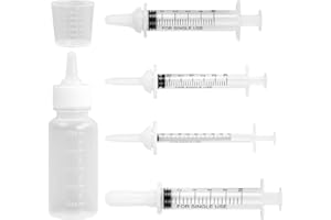 dentedeleao Distributori d'Acqua Tettarella in Silicone con biberon e siringa per Cuccioli, Cani, Gatti o Altri Animali Domestici