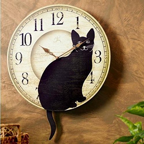 Tinas Collection Pendeluhr mit dem Motiv schwarze Katze
