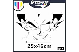 STICK-UP Adhesivo Vegeta Scouter Grados Temperatura – Adhesivo para aire acondicionado móvil coche moto – Dragonball z Comics Cartoon Dibujos Animados Sticker (Mediano 25 x 46 cm)
