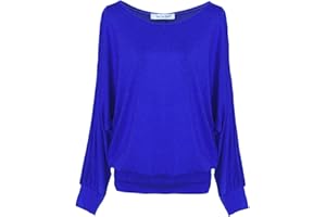 Van Der Rich ® - Camiseta Extragrande con Mangas de murciélago - Mujer