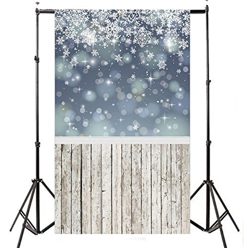 Preisvergleich Produktbild HANO 3x5ft 150x90cmyl Weihnachtsschneeflo K Studio-Hintergrund Foto-Hintergrund