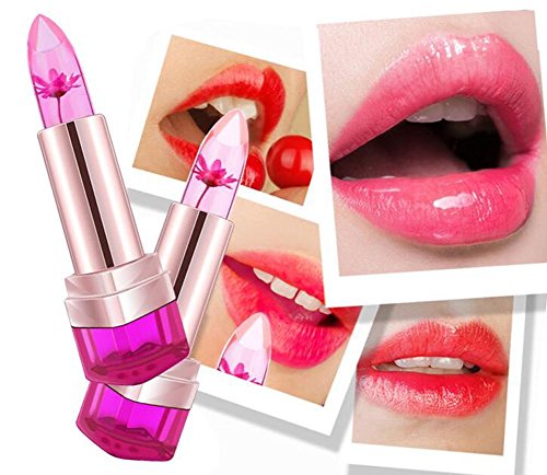 Jelly Transparente Blume Lippenstift Farbwechsel Temperaturänderung Lipstick Moisturizing Langlebigen Nicht Verblassen Lip Gloss Molie - 9
