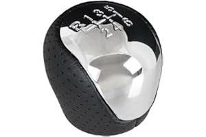 Juttzzei Hyundai Schaltknauf 6-Gang Manuell für Elantra, I30, IX35, Tucson, Kia Cerato, Optima, Soul - Verbessertes Leder in Schwarz