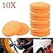 Rrimin 10 pcs High Density Ultrafine Fiber Round Car Washing Cleaning Sponge (Orange) RS.677.00