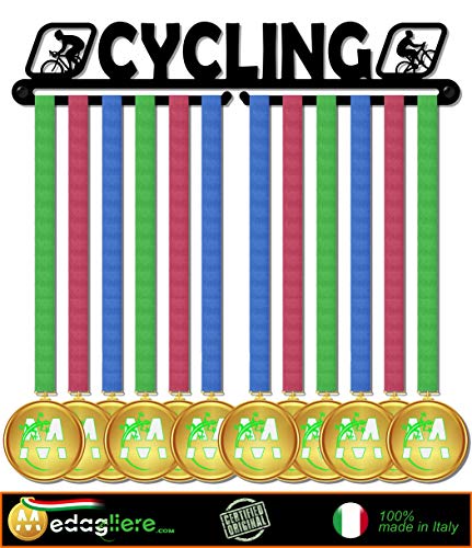 Sportmio MEDALLAS DE Pared Medal Display, Expositor mur para Medallas. Muy Resistente (Cycling)