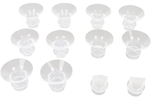 CRYFOKT Wkładki Kołnierzowe Laktatora, Uniwersalny Pojemnik na Mleko z Miękkiego Silikonu w 5 Rozmiarach (13 Mm, 15 Mm, 17 Mm, 19 Mm, 21 Mm) 10 Sztuk Zaworu Kaczego Dzioba, Wkładka