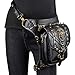 Produktbild XQE Punk Gothic Nieten Motorrad Gürteltasche, Frauen Männer Steampunk Kette Gürtel Gürteltasche, Moto Biker Schulter Messenger Bag Chest Pack