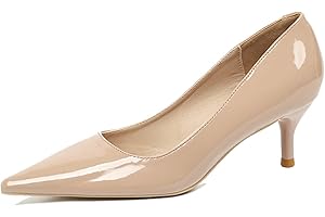 ENDORADORE Womens Court Shoes Low Heel Sandals Slip On Pointed Toe Stilettos Wedding Party Bridal Kitten Heels Office Dress Pumps