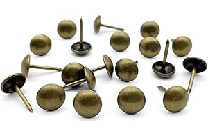 Let's Decorate Lot de 200 punaises décoratives pour canapé, meubles, clous décoratifs en métal (laiton de 9,5 mm)