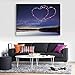Produktbild T.T-Q Dekorative Malerei Doppelherz LED Fiberglas Malerei Wohnkultur Dekoration Geschenk Wandkunst für Schlafzimmer Wohnzimmer 40 * 60 cm