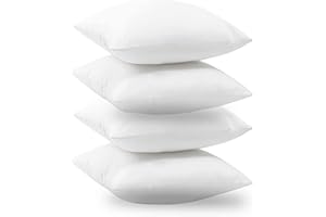 Meishida Relleno de Cojín 50 x 50cm, 4 Unidades, Almohada Fibra Hueca para Sofá y Cama, Cojines Hipoalergénica y Transpirable