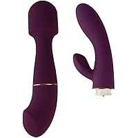 Loving Joy Dua Magic Wand Vibrator with Rabbit, Purple