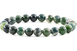 Ouubuuy Armband,8mm Edelstein Heilsteine Armband für Damen, Chakra Yoga Armband, Paar/Freundschafts/Partner Armbänder…