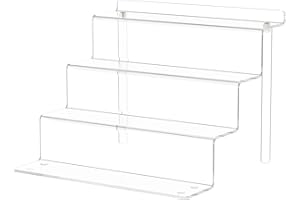 Sezanrpt 4-Stage Acryl Riser Display Stand, Acryl Cupcake Dessert Display Regal, Display Stand Organizer Lagerung für Figuren, Kosmetik, Nagellack, 1 Stück