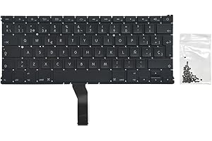 ICTION Nuevo teclado con tornillos reemplazo para MacBook Air 13 pulgadas A1369 2011 A1466 teclado 2012 2013 2015 SP teclado español