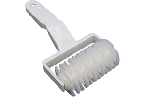 HIDYLIU Rullo a Reticolo, Mattarello a Reticolo Rullo per Impastare Tagliapasta in Plastica Bianca Strumento per la Cottura Pasta Sfoglia Torta per Biscotti Pizza Pasticceria Tagliapasta a(Come mostrato)