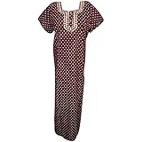 Indiatrendzs Women's Nightgown Fine Cotton Embroidered Nighty Summer Nightwear