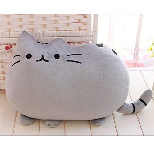 Weichem Plüsch Süße Katze Form Kissen kissenpolster Sofa Spielzeug Wohnkultur 5 Farbe (Grau) - 9