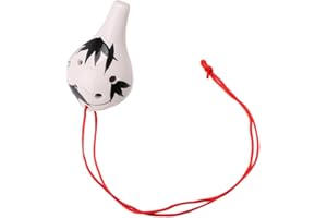 Ocobudbxw Strumento Musicale per Flauto con Chiave in Ceramica Contralto a 6 Fori Ocarina Professionale