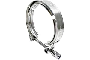 RCCT 3 Zoll V Band Schelle 76 mm – Edelstahl 304 V Band Clamp für Auspuff/Turbo – Ohne Flansch – V-Band Klemme (3 Zoll(76mm))