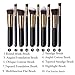 Annengjin®Professional Makeup Brush Set 10PCS (10pcs-Balck+Gold)