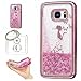 Produktbild Hülle Galaxy S7 (5,1 Zoll ) Hülle Transparent Hardcase,3D Galvanotechnik TPU Kreative Liquid Bling Hülle Case Für Samsung Galaxy S7 (5,1 Zoll ) ,Dynamisch Treibsand Flüssige Fließend Wasser Glitter Sparkle Klar Hart Plastik Tasche Kristall Handytasche Rückseite Hülle Schale Etui Für Samsung Galaxy S7 (5,1 Zoll ) + Schlüsselanhänger (R) (9)