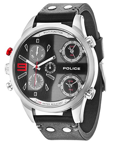 POLICE Herren-Armbanduhr COPPERHEAD Analog Quarz Leder P14374JS-02 POLICE Herren-Armbanduhr COPPERHEAD Analog Quarz Leder P14374JS-02