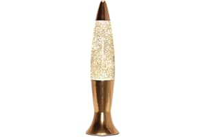 Easylight ROXY Dekorative Lavalampe in Gold Glitter Kupfer H:40cm inkl. G9 Leuchtmittel stylisches Stimmungslicht Jugendzimmer