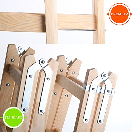 Holzleiter STANDARD 2×5 Stufen Zweiseitige Klappleiter Leiter Haushaltsleiter 150kg - 2
