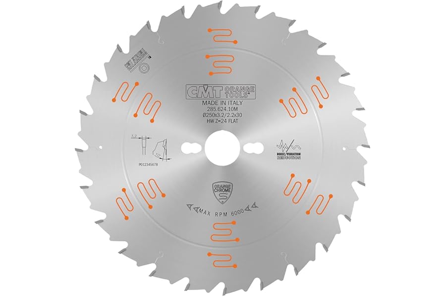 CMT ORANGE TOOLS 285.624.10M - -CIRCULAR SAW BLADE CHROME HW 250x3.2/2.2x30 Z24 FLAT