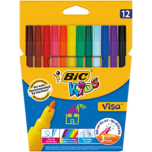 Pochette de 12 feutres de coloriage Visa - BIC - Pointe fine