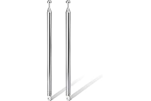 Bingfu FM UKW Tragbare Radio Antenne Ersatz 7-Sections 74cm Teleskopantenne 2 Kit Kompatibel mit TV ATSC DVB-T DVB-T2 Tragbarem Innenradio Bluetooth-Stereoempfänger AV-Audio Vedio-Heimkinoempfänger