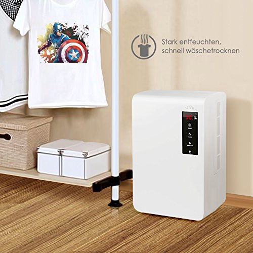 SIMBR Luftentfeuchter 1.5L/Tag mit 3L Wassertank 150W Für Räume bis 35 m², Weiß - 6