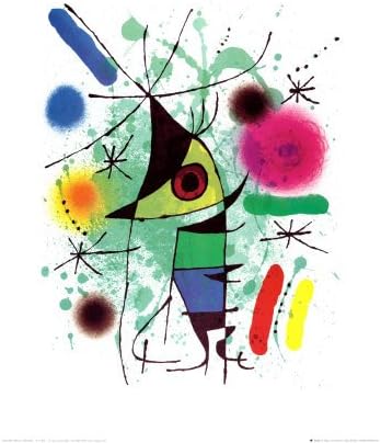 The Singing Fish Collections Art Poster Print by Joan Miró, 41x51 cm
