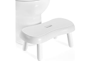 SAMODRA Toilet Stool Squat Adult - 6.7" to 9" Adjustable Heights - Bathroom Poop Stool with Anti-Slip Feet- Squatting Posture Improve Bowel Health & Relieves Constipation