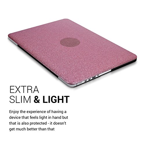 kwmobile Hardcase Laptop Hülle für Apple MacBook Pro Retina 13″ (ab Ende 2012) – Glitzer Design Rosegold dünne gummierte Schutzhülle Cover Case Tasche - 4
