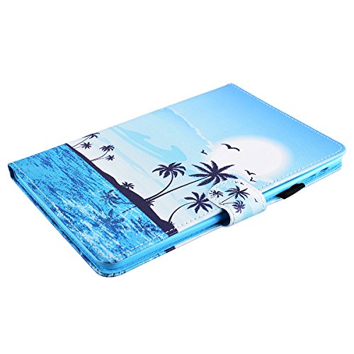HB-Int 3 in 1 Standfunktion Hülle für iPad Mini 1 / 2 / 3 Flip PU Leder Schutzhülle Blau Meer Wallet Case Brieftasche Kartenfächer Ledertasche Magnetverschluss Schale Beschützer Haut Lederhülle Book Style Holder New York City Etui Protective Cover Dünn Slim Cover Bumper Zubehör mit Stylus Pen + Staub Steckere - 4