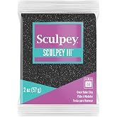 Sculpey III Polimer Kil Siyah Glitter 57gr