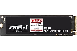 ‎CRUCIAL Crucial P310 SSD 2TB M.2 2280 PCIe Gen4 NVMe, bis 7.100 MB/s, für Laptop, Desktop PC & Handheld Spielekonsolen, Interne Festplatte - CT2000P310SSD801