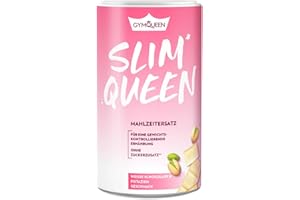 GymQueen Slim Queen Perdita di peso Shake 420g, frullato dietetico per una facile perdita di peso, Sostituzione del pasto con vitamine e nutrienti, Cioccolato bianco & Pistazie