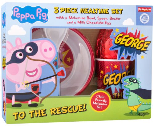Peppa Pig & George 3 Piece Mealtime Set With Easter Egg