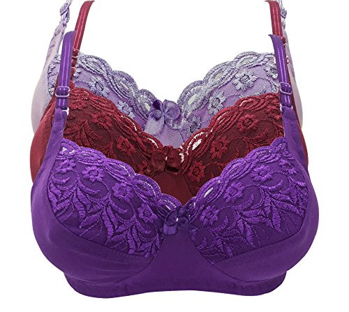 X-Well Lehar Dark Purple, Maroon and Light purple Bra RS.301 (67.00% Off) - Amazon