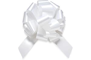 Zoe Deco Arco de Coche Grande (Blanco Brillante, 18 Pulgadas) Arcos de Regalo, Arco Gigante para Coche, Arco de cumpleaños, Arco de Coche Enorme, Arcos de Coche, Arco Blanco Grande, Arco para Regalos