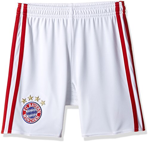 adidas Jungen Fußball/Heim FC Bayern München Replica Shorts, White/Fcb True Red, 140