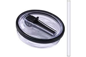 HIGROPCORE Ersatzdeckel für 40oz Becher Wiederverwendbarer Auslaufsichere und Staubdichte Tumbler Abdeckungen Becher mit Strohhalm Deckel Ersatzdeckel für Stanley Cup (Schwarz)