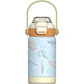 360 ML &Ccedil;ocuk Termosu Tek Kapak &Ccedil;ift Kullanım Pipetli Rahat İ&ccedil;im Kulplu Paslanmaz &Ccedil;elik Termos 1104-360ML Turuncu