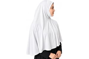 XL one piece al Amira instant Hijab med hakskydd perfekt för hem/kontor/moské/madrassa/Umrah/Hajj/Ramadan/Eid/gåva