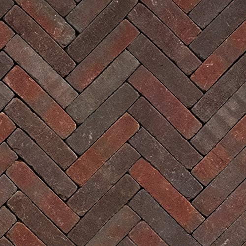 Baksteen continental dutch clay pavers natural paving (200x50mm (laid on edge) PRICE PER METER, Mulberry)