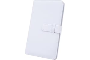 CICIGLOW 3 Cal Mini Album na Zdjęcia, PU Leather 108 Kieszeni Album na Mini 12 11 Mini Series Camera Photos (Jaśminowy Biały)