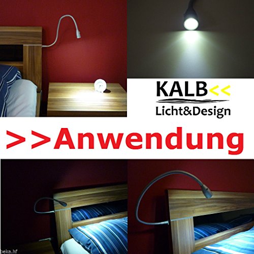 LED Bettleuchte Leseleuchte Aufbauleuchte Nachttischlampe Bettlampe Leselampe - 2